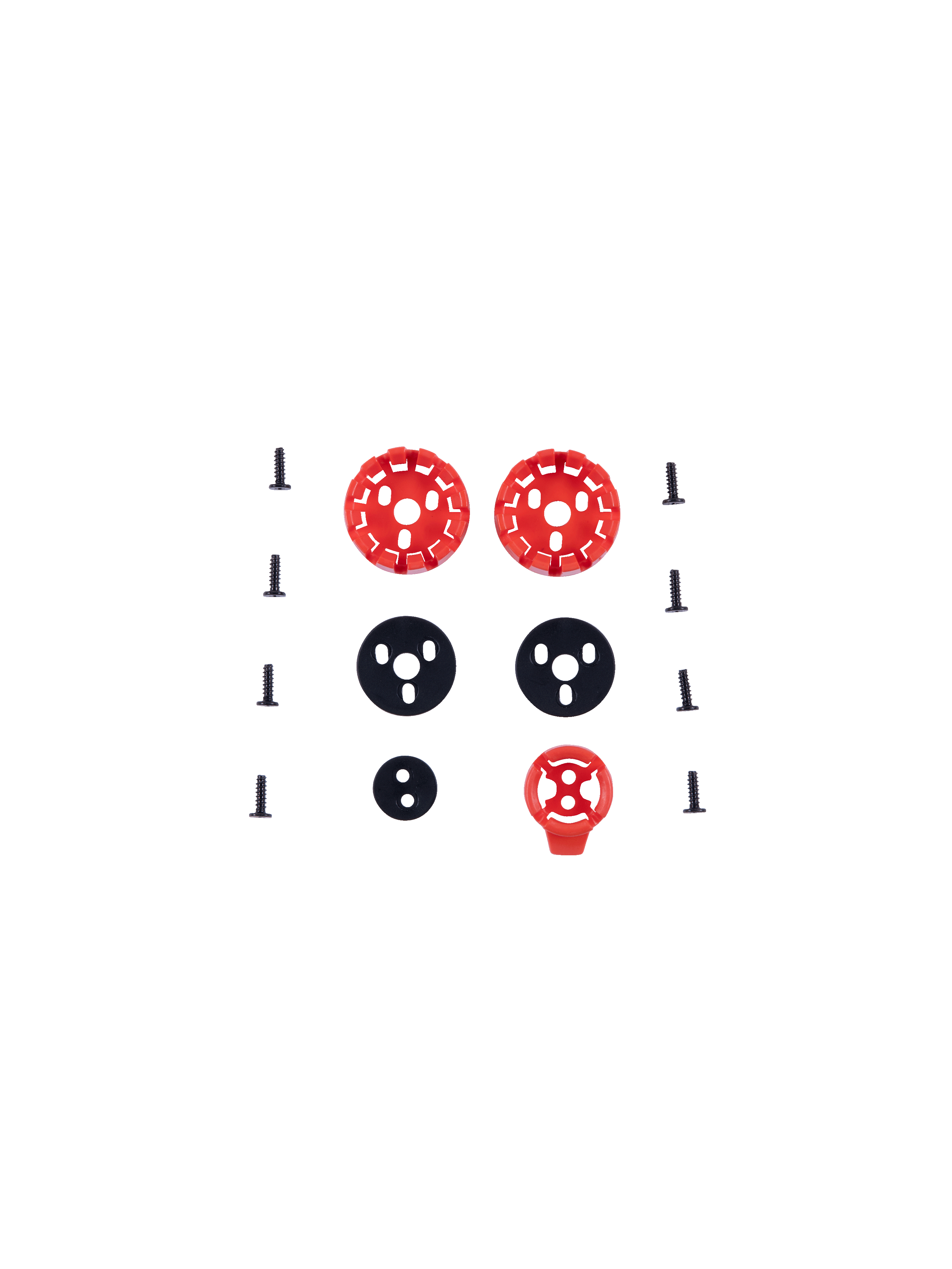 Alpinestars S-M3 Youth Visor Connection Set, kit de fixation de visière pour casque, rouge et noir, comprenant des engrenages circulaires, des disques de montage et des vis, pièces de rechange pour casques de motocross pour enfants