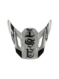 Alpinestars Limited Edition S-M7 Wolf Dust Vizier 22.06, vervangende klep voor motorcrosshelm, Dune en zwart glanzend, met graphics in gotische stijl en de tekst 'ONE GOAL' 'ONE VISION', aerodynamisch ontwerp voor off-road racen