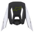 Alpinestars S-M5 Bond vizier, helmaccessoire, Silver Yellow Fluo Glossy, donkergrijs middengedeelte met een geel fluo logo, zilveren zijpanelen met Astars-branding, glanzende afwerking, vervangende klep voor S-M5 motorcrosshelmen