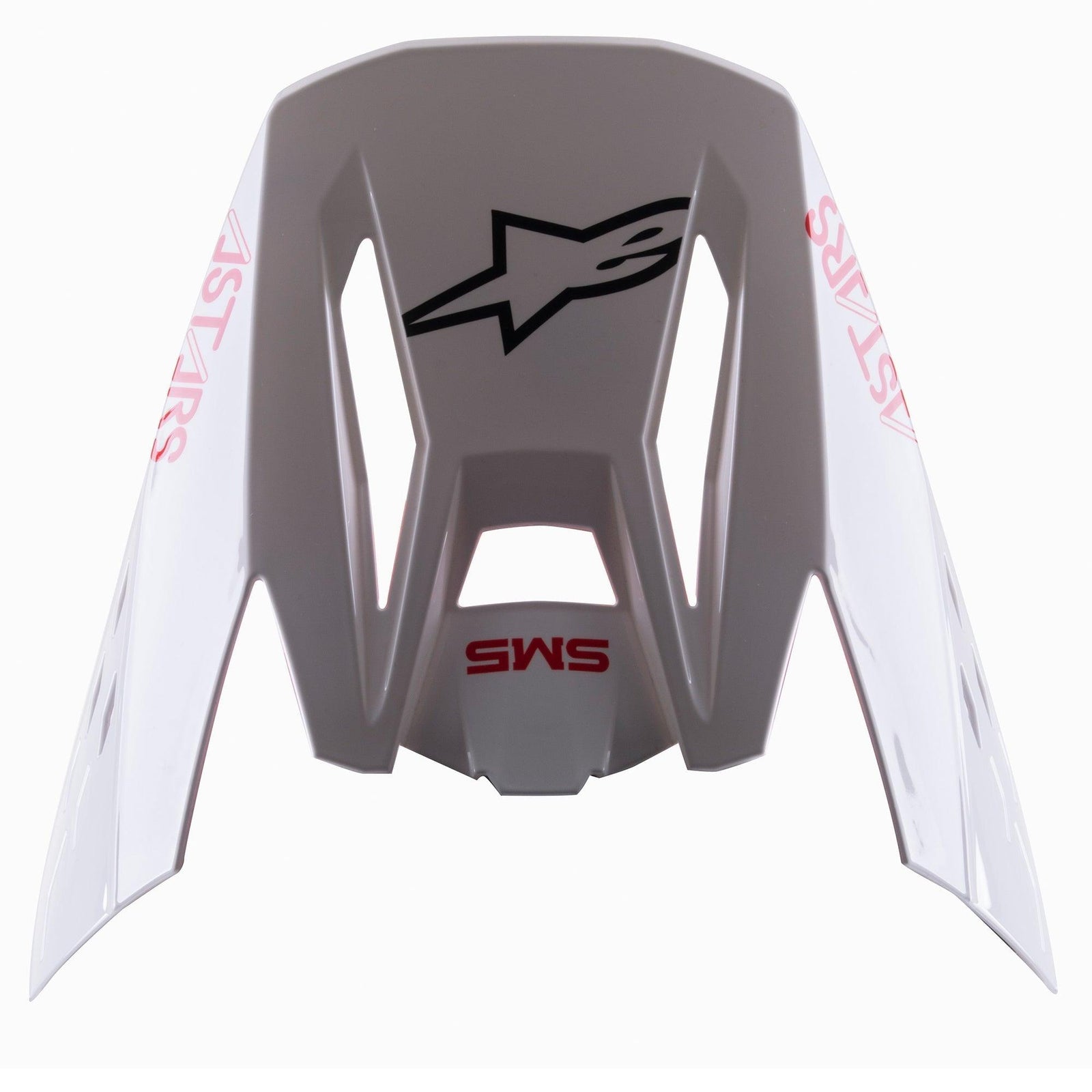 S-M5 Bond White Red Glossy Visor