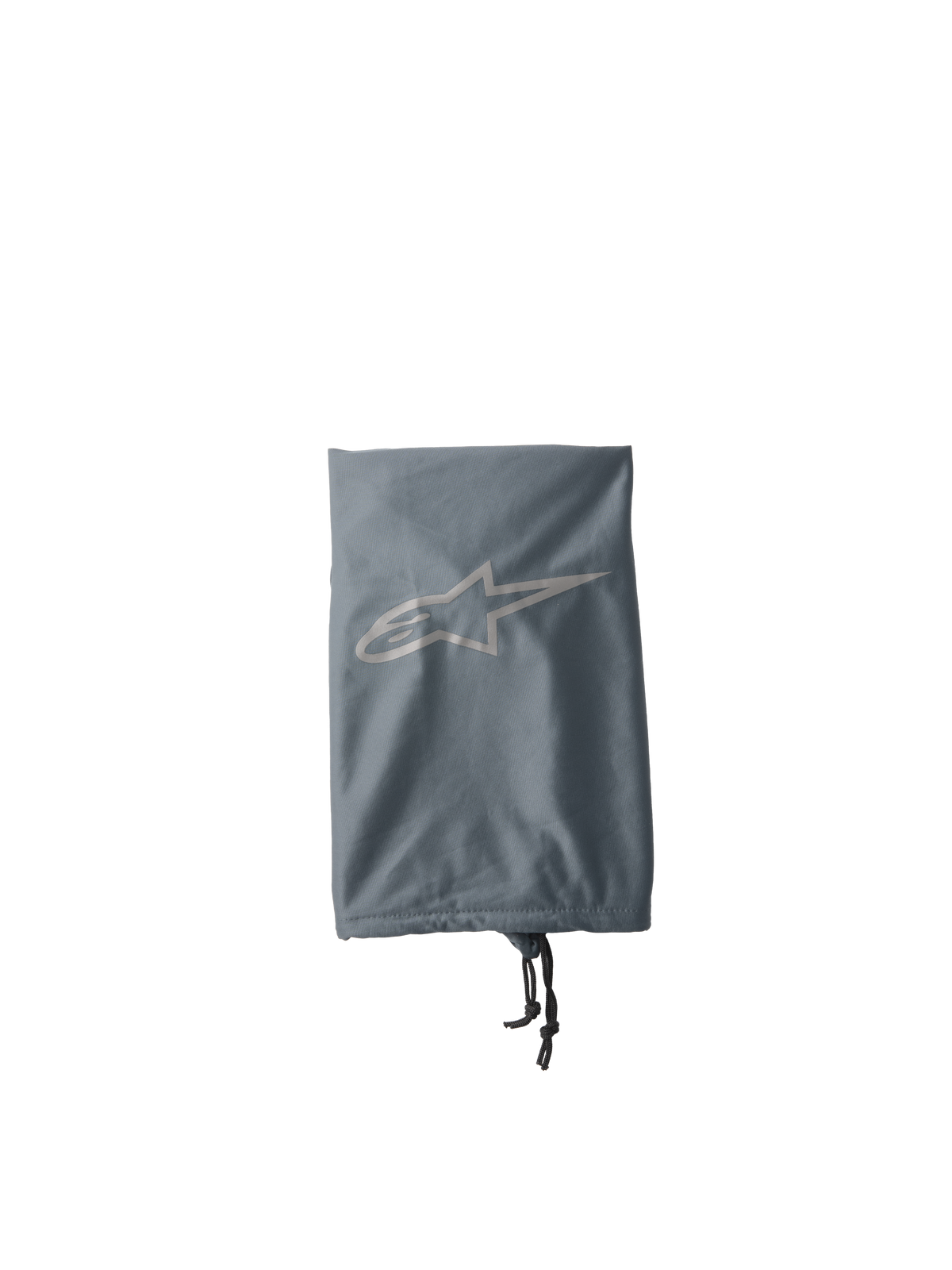 Alpinestars S-M7 Soft Bag, Motocross-Helm-Aufbewahrungsbeutel, Grau, mit hellgrauem Alpinestars Stern-Logo, Kordelzug-Verschluss mit schwarzer Kordel, leichte Textilkonstruktion zum Schutz von Offroad-Ausrüstung