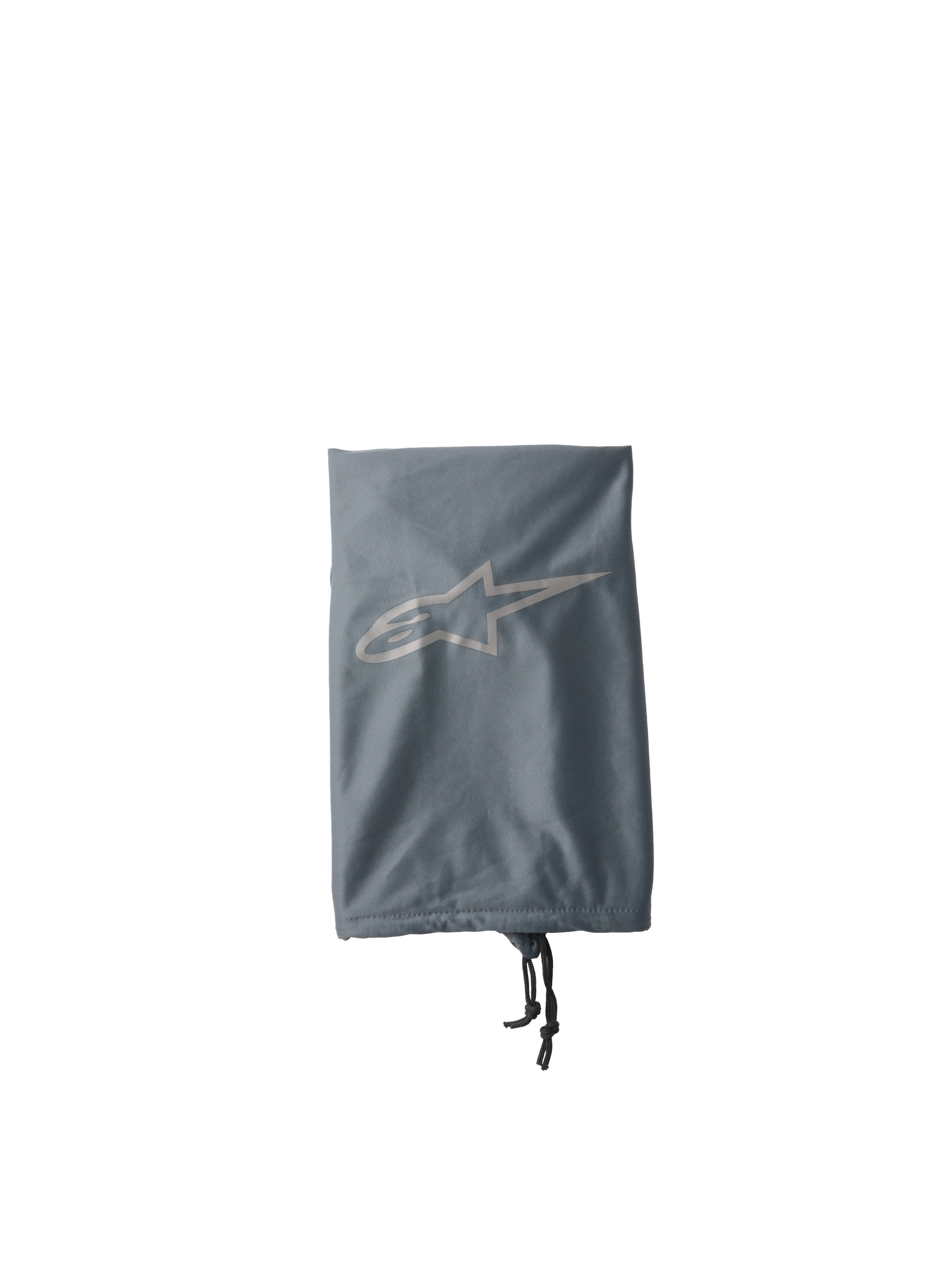 Alpinestars S-M7 Soft Bag, Motocross-Helm-Aufbewahrungsbeutel, Grau, mit hellgrauem Alpinestars Stern-Logo, Kordelzug-Verschluss mit schwarzer Kordel, leichte Textilkonstruktion zum Schutz von Offroad-Ausrüstung