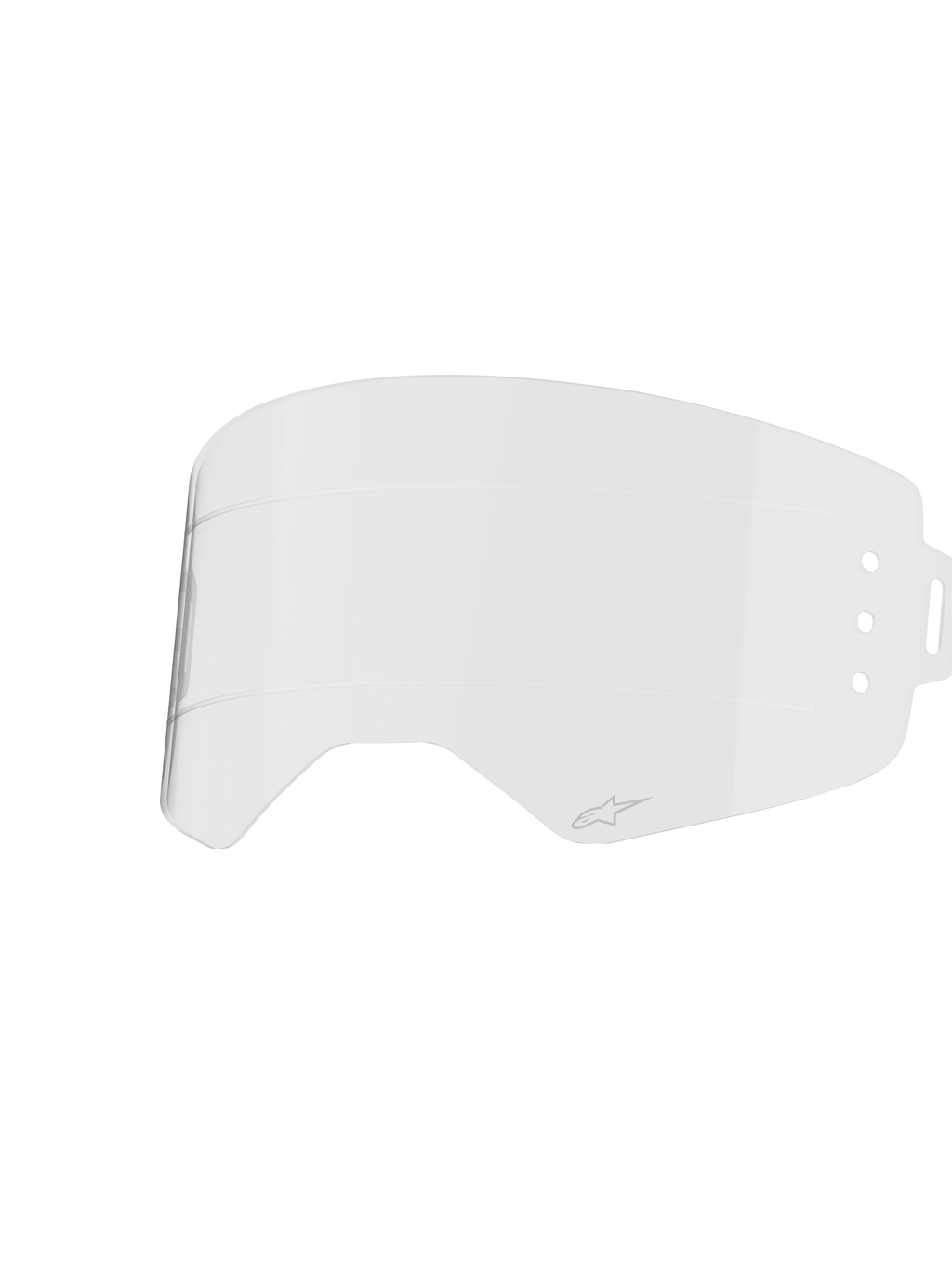 Alpinestars Supertech Roll-Off-Linse, klares Brillen-Zubehör, transparentes spritzgegossenes Polycarbonat mit horizontalen Glide Lines, mit kleinem Alpinestars-Logo, offizielles Ersatzteil für Supertech Wide Vision Brillen