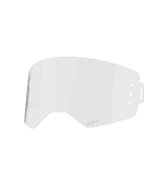 Alpinestars Supertech Roll-Off-Linse, klares Brillen-Zubehör, transparentes spritzgegossenes Polycarbonat mit horizontalen Glide Lines, mit kleinem Alpinestars-Logo, offizielles Ersatzteil für Supertech Wide Vision Brillen
