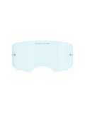 Alpinestars Vision 8-5-3 Smoke Linse, Ersatzglas für Crossbrillen, hellblaue halbtransparente Tönung, Polycarbonat-Konstruktion, gebogenes Design mit „ONE GOAL ONE VISION“-Schriftzug, Befestigungspunkte für Abreißfolien