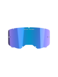 Alpinestars Vision 8-5-3 Mirror Lens, accessoire pour lunettes, bleu miroir avec dégradé violet, finition réfléchissante, marquage « ONE GOAL. ONE VISION. », design en polycarbonate incurvé avec encoches et supports de tear-off pour lunettes de motocross