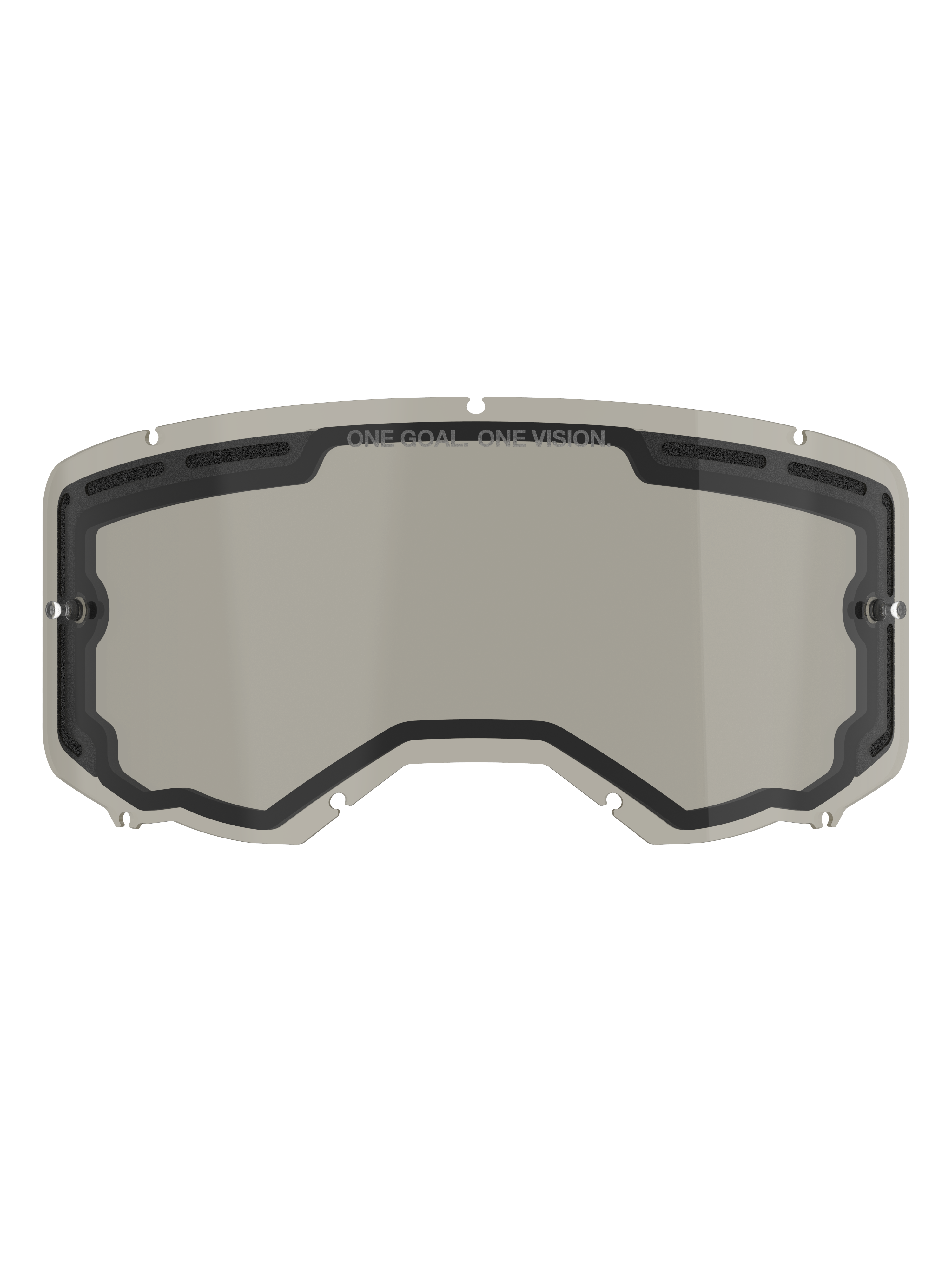 Alpinestars Vision 8-5-3 Doppelscheibenglas, Ersatzglas für Motocross-Brillen, rauchgraue Tönung, gebogenes Polycarbonat mit Belüftungsöffnungen und integrierten Tear-Off-Halterungen, Motocross-Zubehör