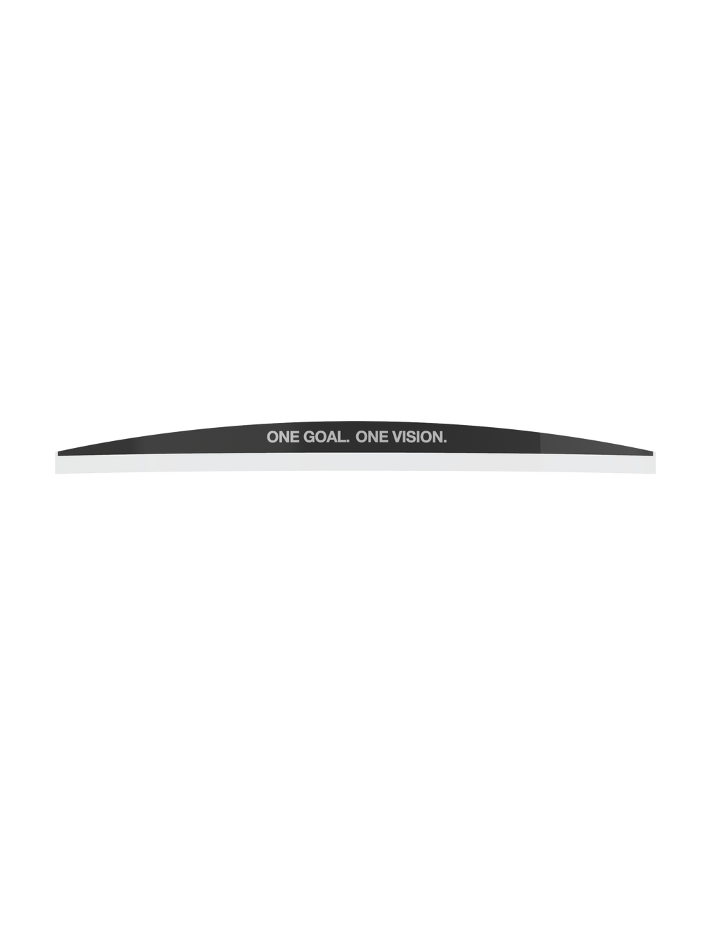 Alpinestars Vision 8-5-3 Roll Off Mud Strip, accessoire pour lunettes, noir et transparent, avec le texte blanc « ONE GOAL. ONE VISION. », visière incurvée en Mylar avec bande adhésive pour la protection des lunettes tout-terrain