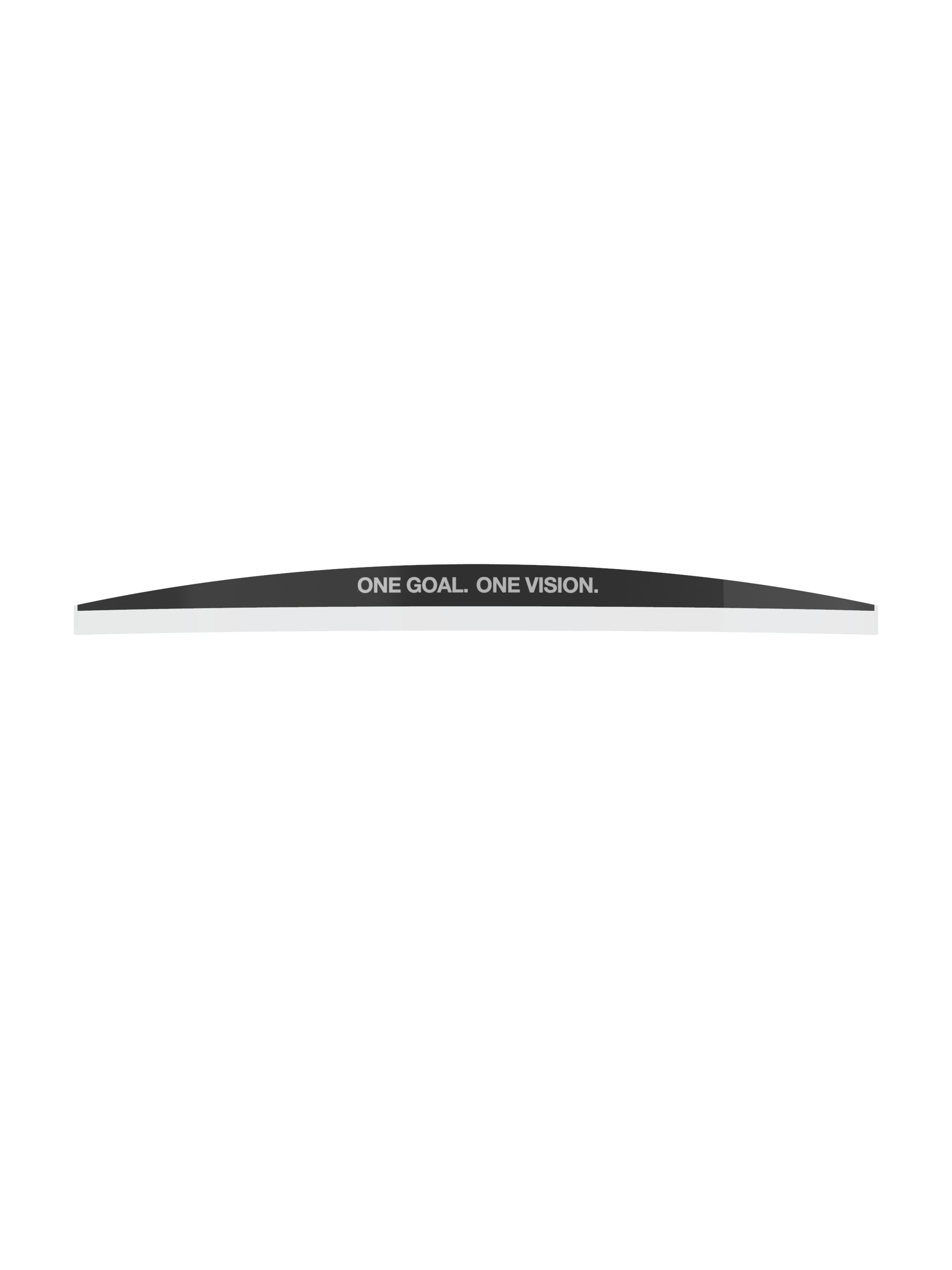 Alpinestars Vision 8-5-3 Roll Off Mud Strip, accessoire pour lunettes, noir et transparent, avec le texte blanc « ONE GOAL. ONE VISION. », visière incurvée en Mylar avec bande adhésive pour la protection des lunettes tout-terrain
