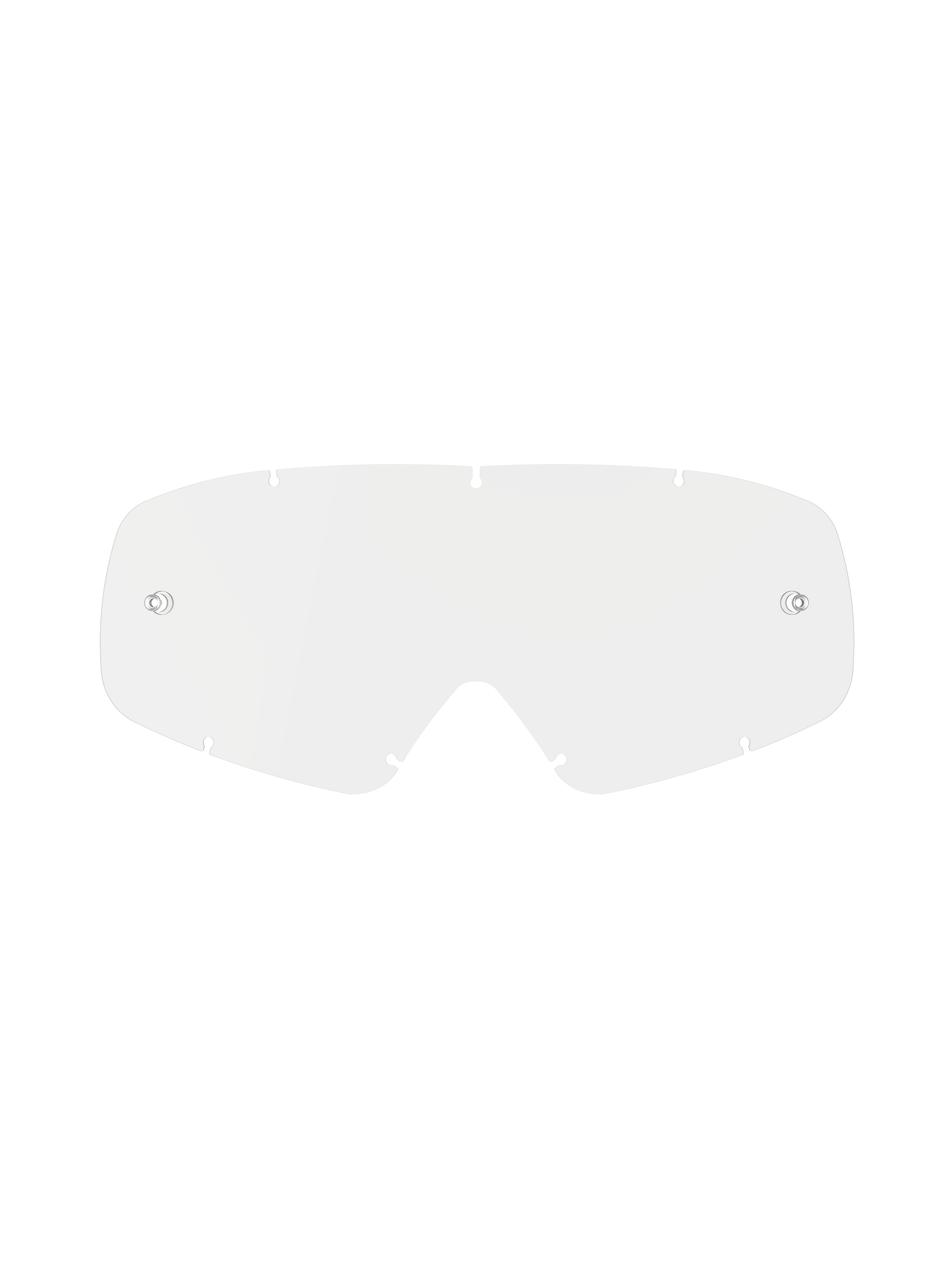 Alpinestars Vision Youth Lens, klares Ersatzglas für Jugend-Motocross-Brillen, transparentes Polycarbonat, integrierte Abreißstifte, sieben Schlüsselloch-Verriegelungskerben, Antibeschlag- und Doppelscheiben-Design für Jugend-Motocross-Rennsportausrüstung
