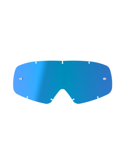 Alpinestars Vision Youth Mirror Lens, blau verspiegelte Ersatzlinse, gebogenes Polycarbonat-Design mit Sieben-Schlüssel-Loch-Verriegelungssystem und Abreißstiften, Jugend-Motocross-Zubehör