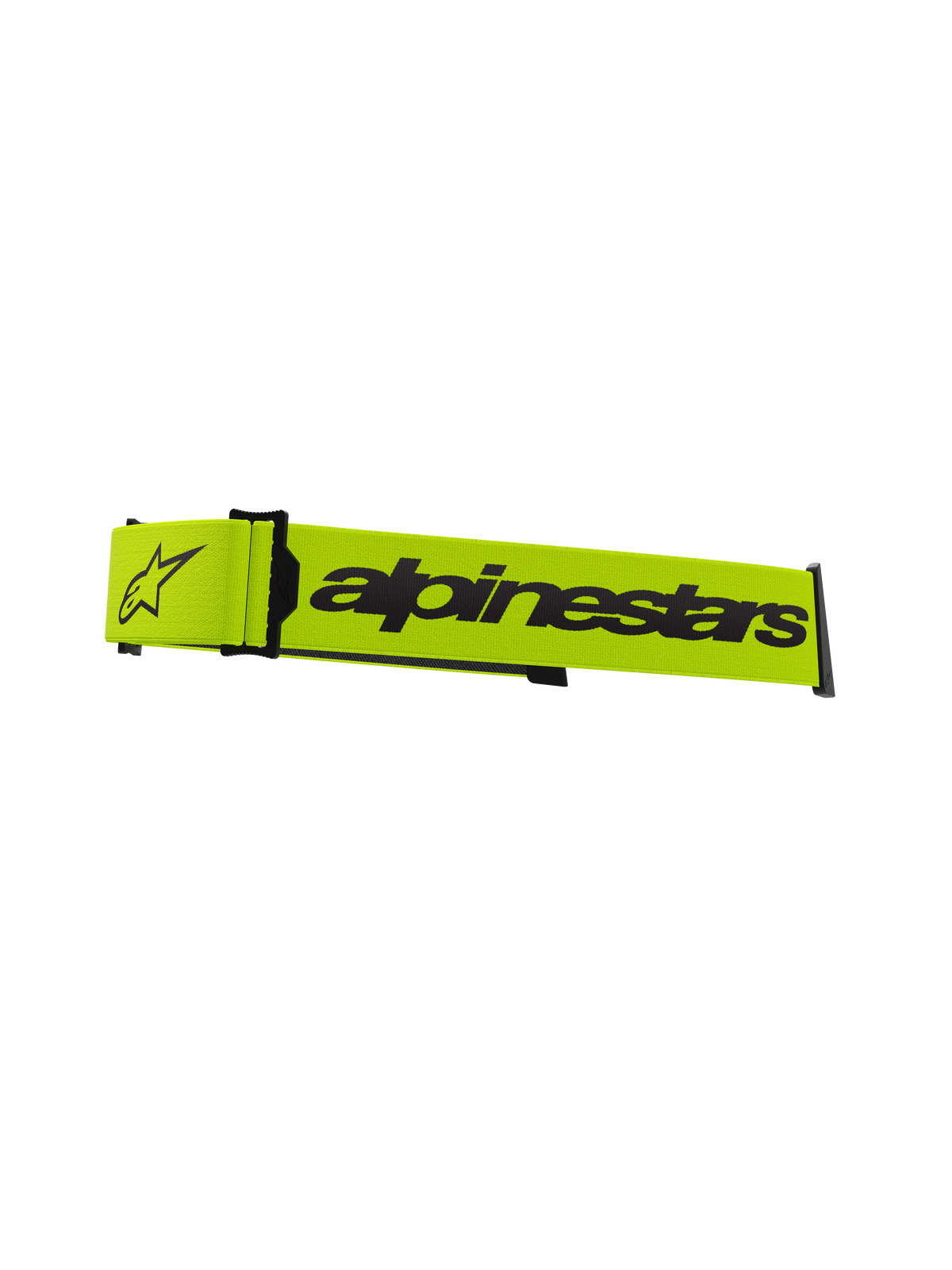 Alpinestars Supertech Goggles Strap, Motocross Goggles Accessory, Bright Yellow Fluo and Black, featuring bold Alpinestars wordmark and star logo, official replacement strap for off-road racing goggles