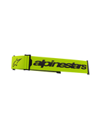 Alpinestars Supertech Goggles Strap, Motocross-Brillenzubehör, leuchtendes Gelb Fluo und Schwarz, mit markantem Alpinestars-Schriftzug und Stern-Logo, offizielles Ersatzband für Offroad-Rennbrillen