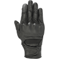 Alpinestars Stella Vika V2 Handschuhe, Damen-Motorradhandschuhe, schwarzes Leder, mit perforierten Fingern für Belüftung, viskoelastischem Knöchelschutz und kurzer Manschette mit Klettverschluss und Stern-Logo