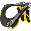 Alpinestars BNS Tech 2 Nackenstütze, Motocross-Nackenschutz, Schwarz und fluoreszierendes Gelb, ergonomischer Carbon-Polymer-Rahmen mit gepolsterter Innenseite, Stern-Logo-Detail, Motocross- und Offroad-Schutz