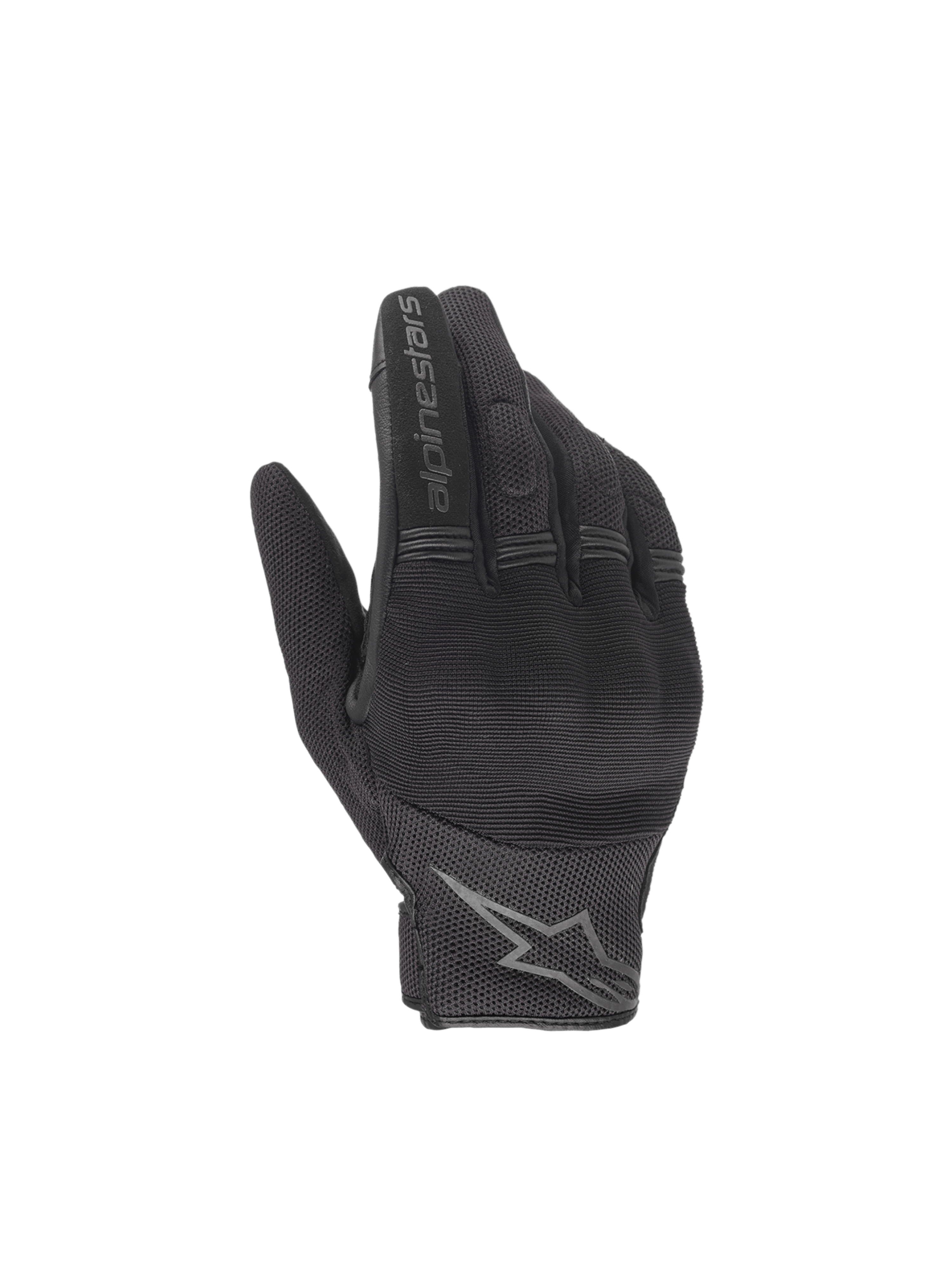 Alpinestars Stella Copper motorhandschoenen, stedelijke motorhandschoenen voor dames, zwart, met harde knokkelbescherming en korte manchet, lichtgewicht textiel constructie.