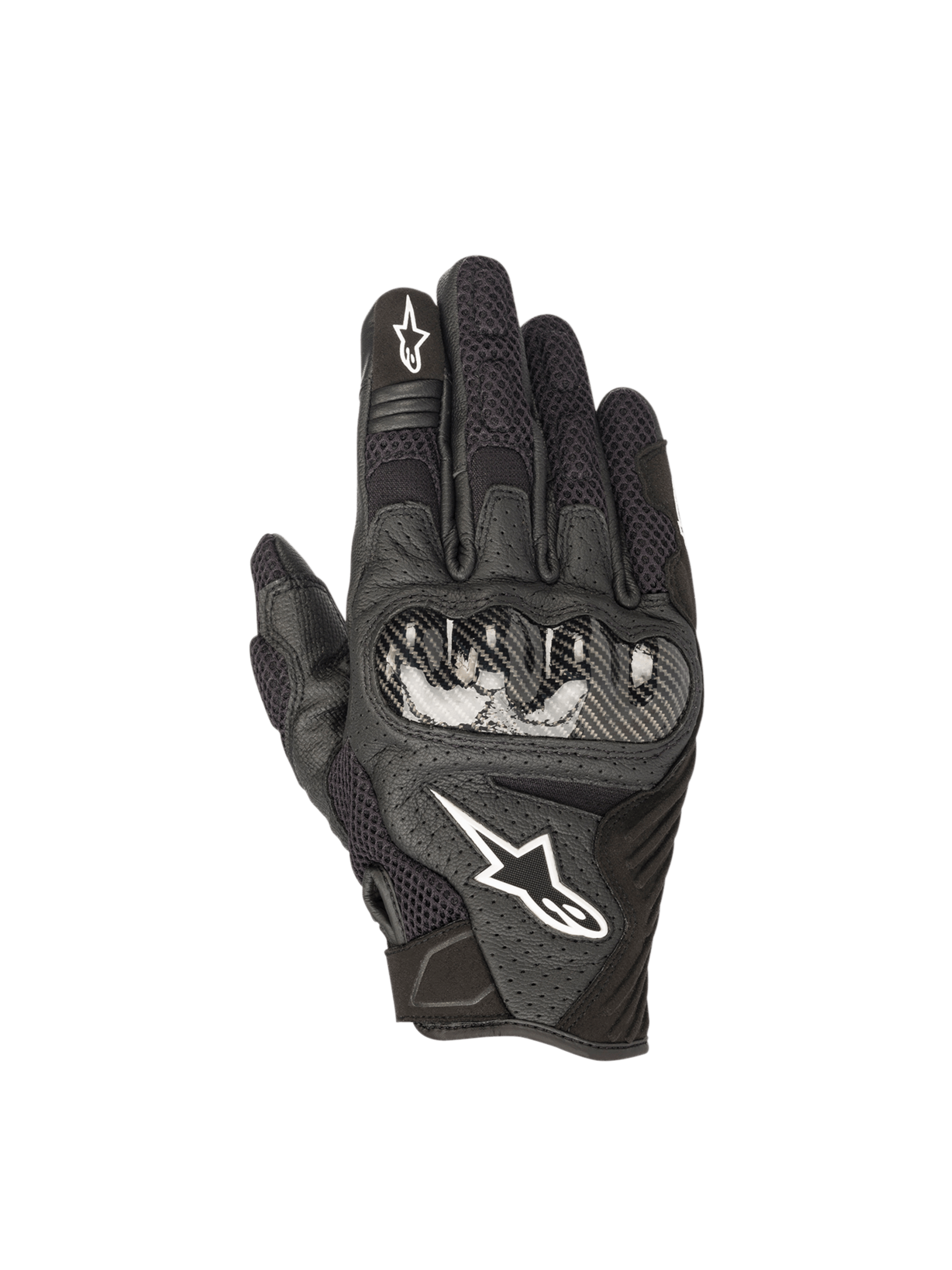 Alpinestars SMX-1 Air V2, gants de moto pour homme, noirs, cuir et mesh avec protection des articulations, certifiés CE