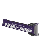 Alpinestars Limited Edition HUNTA96 XXV Supertech Vision Brille, Motocross-Brille, Lila und Weiß mit silbernen Spiegelgläsern, breites lila Band mit weißem H96RS-Branding und GT3-inspiriertem Design