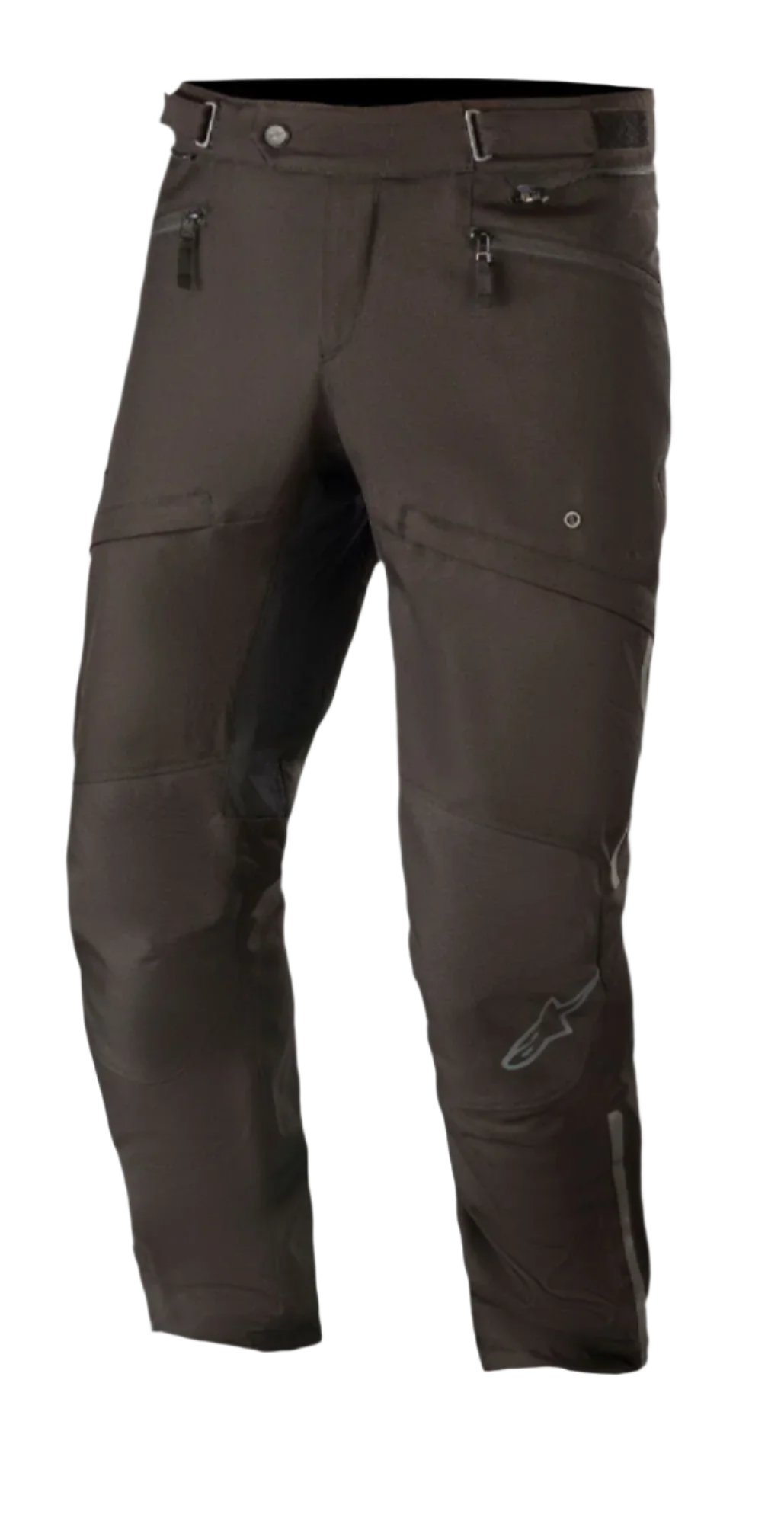 Alpinestars AST-1 V2 Waterproof Pants Short, noir, pantalon de touring moto, construction textile imperméable, poches zippées et taille réglable, jambes pré-courbées avec logo réfléchissant