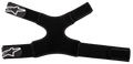 Alpinestars Fluid Dual Strap Kit, Nackenprotektor-Gurte, Schwarz, verstellbares Stoffdesign mit vier Klettverschlüssen, weiße Alpinestars Stern-Logos an den Enden, sicheres Befestigungszubehör für Motocross-Schutzausrüstung