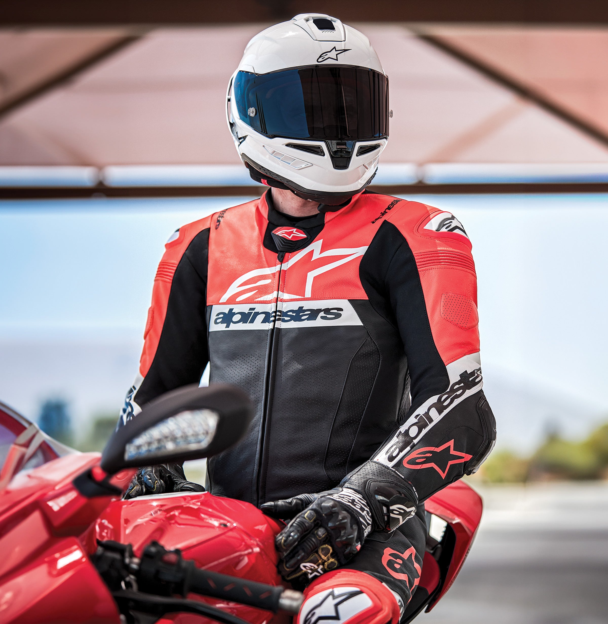 バイクウェア・装備 alpine sters Missile V2 Ward 1-Piece Leather Suit - BLACK RACING/SPORT