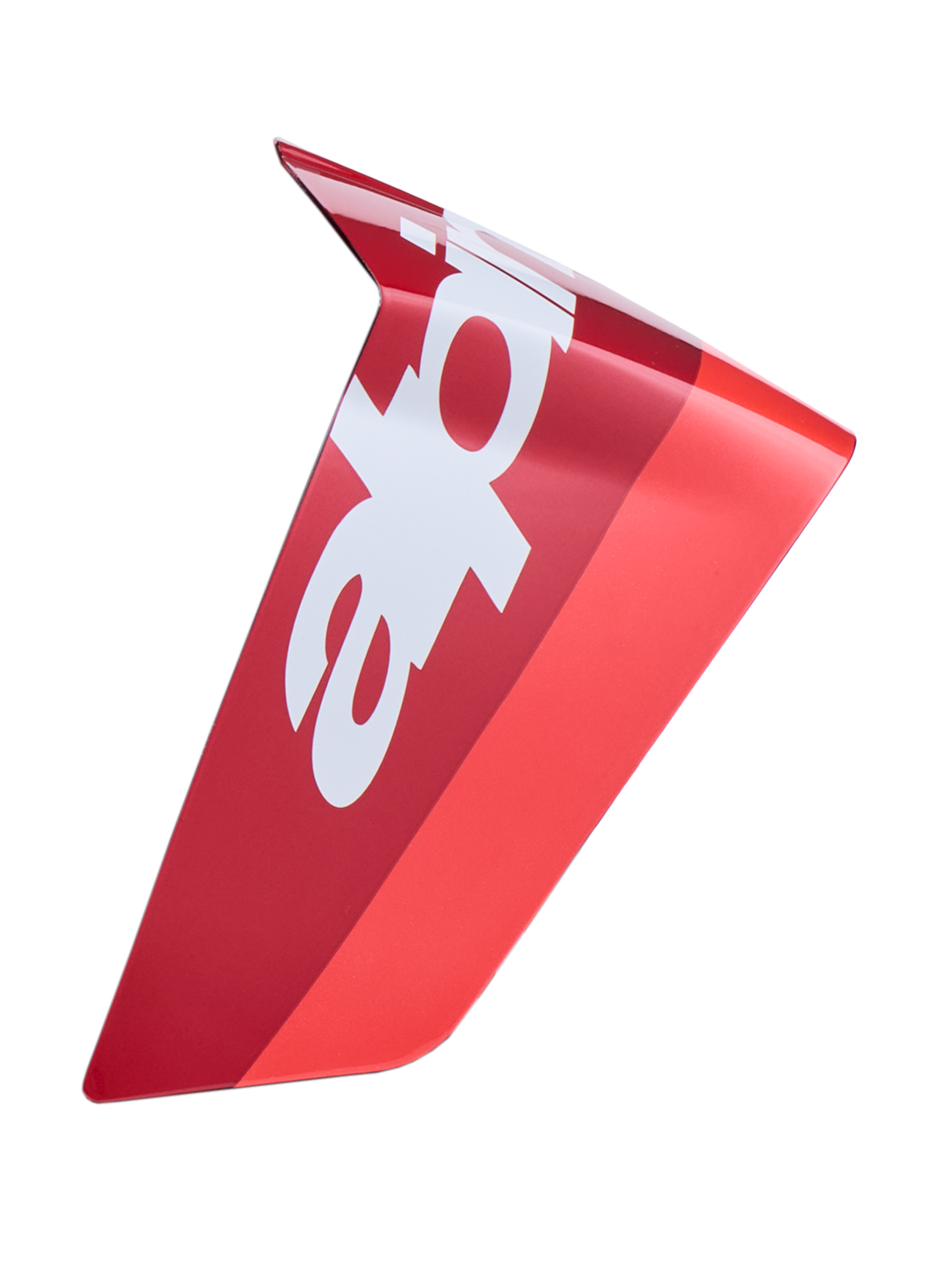 Alpinestars Supertech R10 Arius Race Spoiler, aileron de course pour casque, rouge avec logo blanc, design aérodynamique, finition brillante