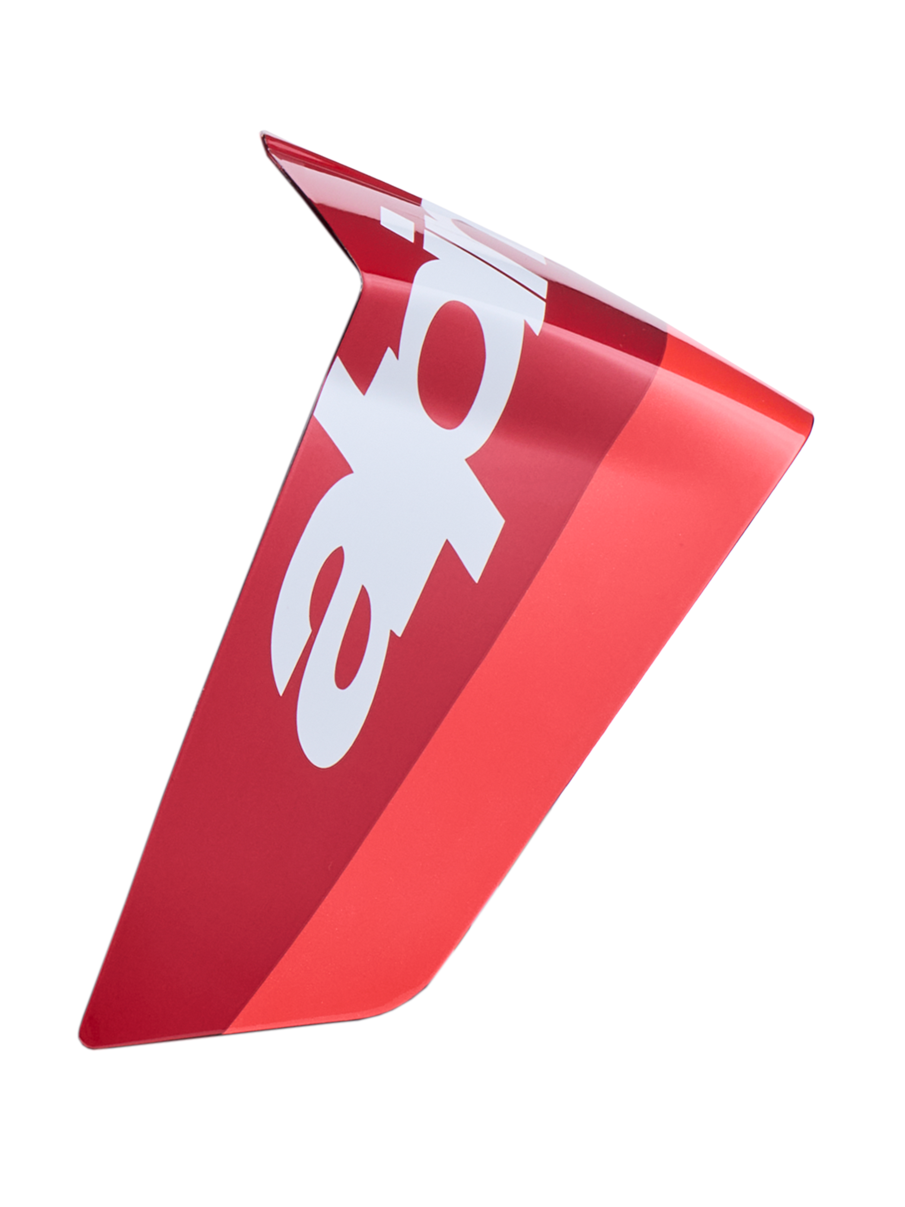 Alpinestars Supertech R10 Arius Race Spoiler, accessoire pour casque de moto, rouge et blanc, finition brillante, pièce de rechange aérodynamique pour casques de course