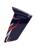 Alpinestars Supertech R10 Flyte Race Spoiler, aerodynamisch motorhelm-accessoire, Purple Red Glossy met rode en witte graphics, glanzende afwerking, strak gebogen ontwerp