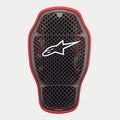 Alpinestars Nucleon KR-1 Cell i, insert de protection dorsale, rouge fumé transparent, avec une structure cellulaire en microstructure de nid d'abeille, logo Alpinestars blanc au centre et bordure extérieure flexible rouge pour la protection contre les impacts à moto