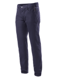 Alpinestars Copper V2 Denim Pants Longueur Courte, pantalon de moto en denim, Rinse Blue, coupe droite classique, fermeture par bouton et zip, poches avant avec poche à monnaie, passants de ceinture, construction en denim résistant