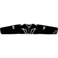 Alpinestars Saturn Kidney Belt, ceinture lombaire pour moto, noire et blanche, design ergonomique courbé avec panneau en TPR renforcé, avec encoches de ventilation et logo Alpinestars, équipement de protection tout-terrain léger