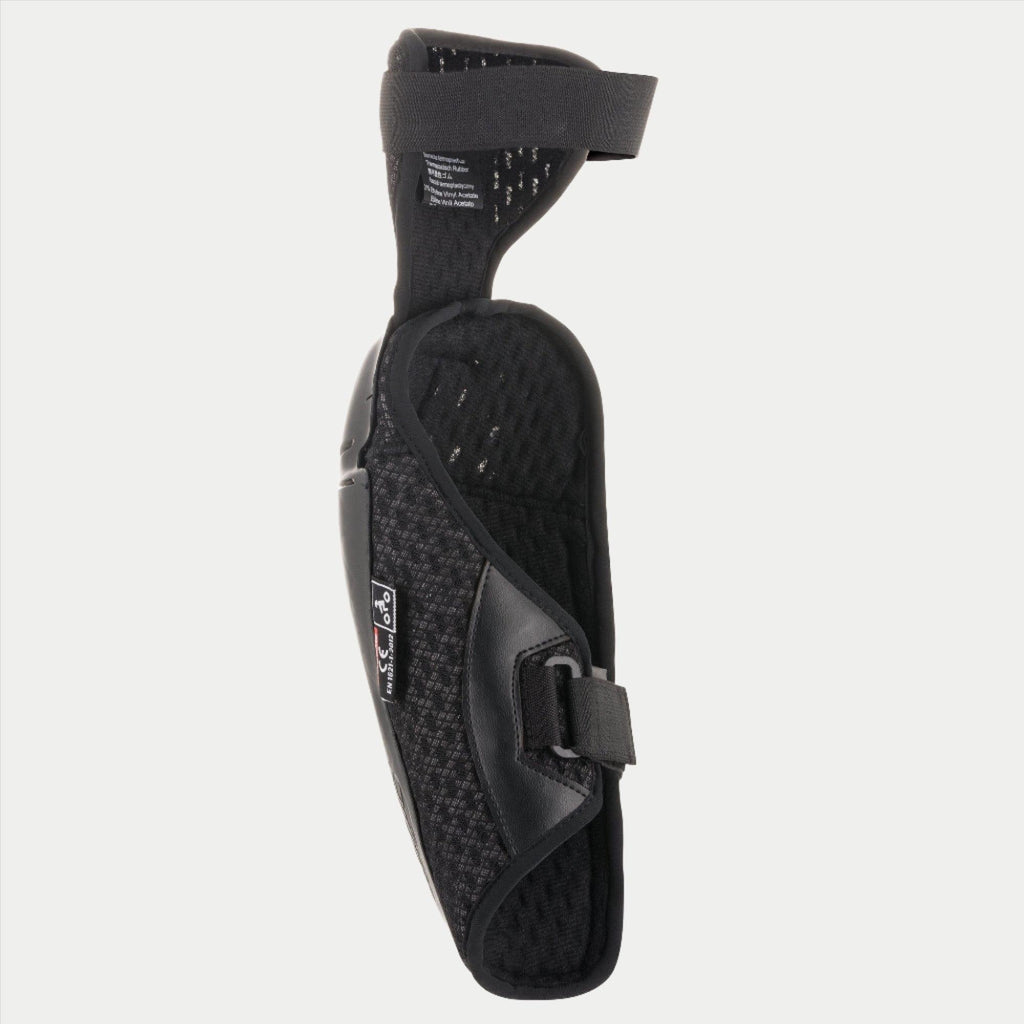 Alpinestars Youth Bionic Plus elleboogbeschermer, zwart, binnenzijde met ademende 3D-mesh voering en dubbele klittenbandsluiting, lichtgewicht ergonomisch ontwerp voor motorcrossbescherming voor jongeren