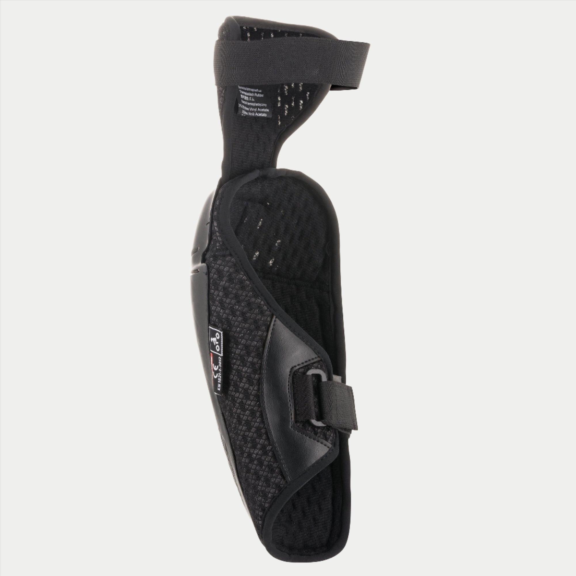 Alpinestars Youth Bionic Plus elleboogbeschermer, zwart, binnenzijde met ademende 3D-mesh voering en dubbele klittenbandsluiting, lichtgewicht ergonomisch ontwerp voor motorcrossbescherming voor jongeren