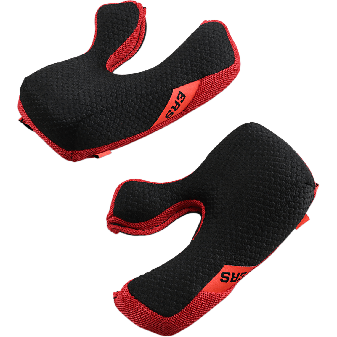Alpinestars Supertech M10/M8 Helm Wangenpolsterset, Ersatzpolsterung, Schwarz und Rot, mit ERS Emergency Release System Laschen, Wabenstruktur-Komfortschaum mit roten Mesh-Akzenten, Motorrad-Rennhelm-Zubehör